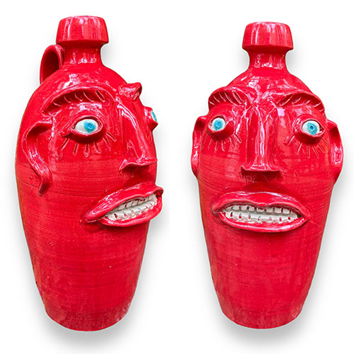 Randy Tobias 15" Red Face Jug DP4459